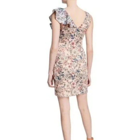 NWT Alexia Admor Fallon Floral ruffled sleeveless dress women's size 8 (263) - Picture 10 of 11